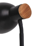 Lampe de bureau "Marie" en métal et en bois, E14, noir, 36,5 cm de haut