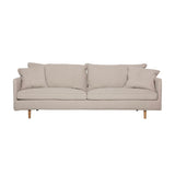 Canapé Julia 3 places avec accoudoirs fins, ambiance scandinave