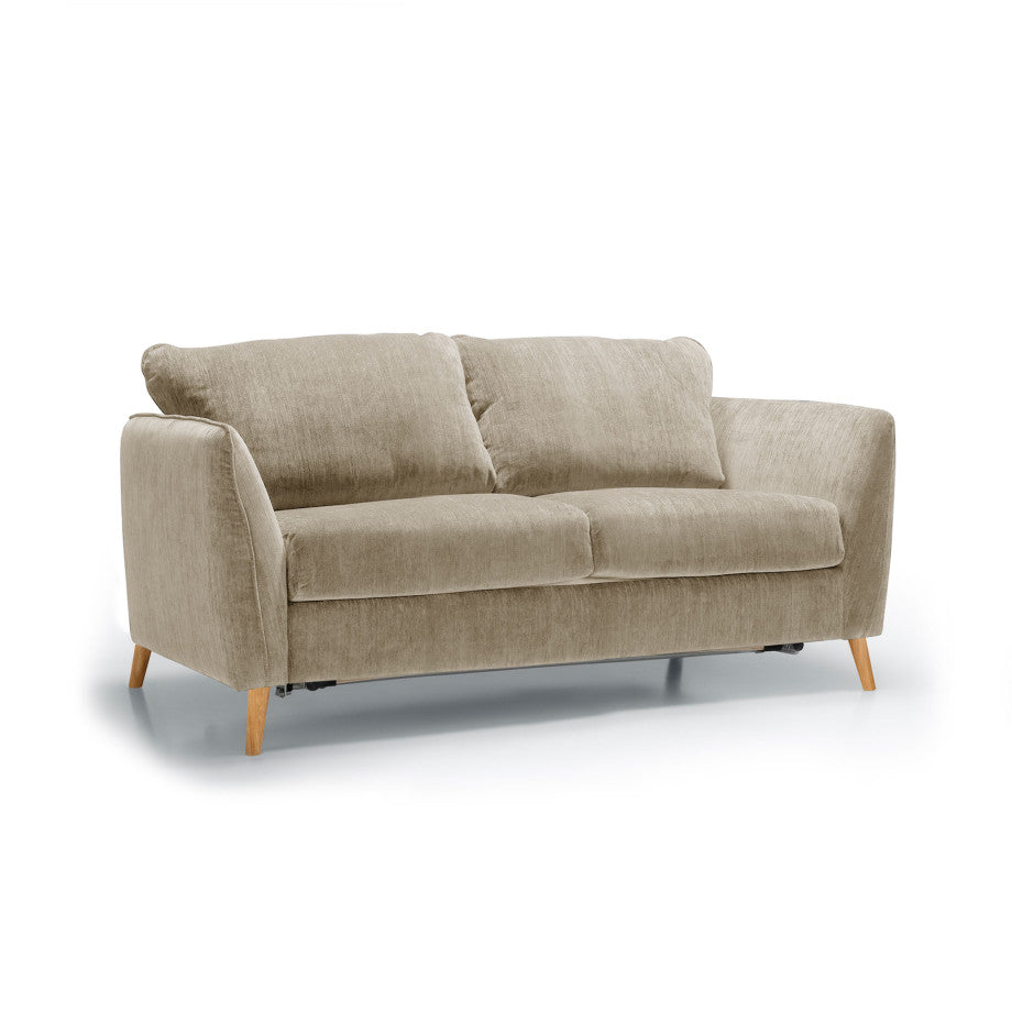 Lucy velours Beige - Vue latérale