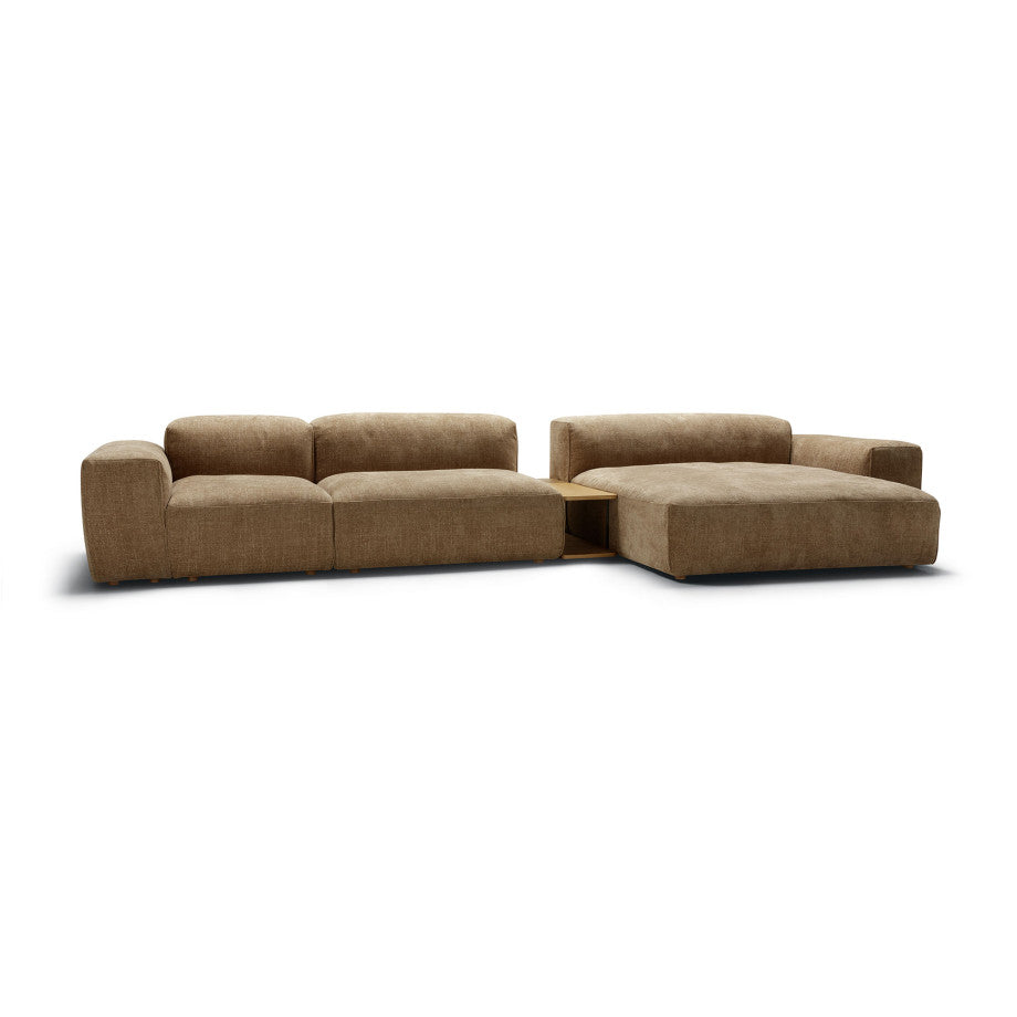 Edda angle tablettes Teddy brown - Vue latérale