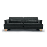 Canapé Brandon en tissu chenille avec pieds en bois, design élégant et contemporain