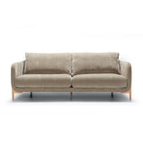 Jenny velours Cold Beige 3 places - Vue de face