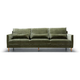 Sally velours Forest Green - Vue de face