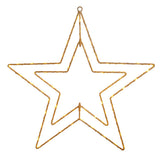 Lampe de Noël extérieure LED "Stern" Ø 40 cm décorations de Noël en métal en or avec des LED fermement installés