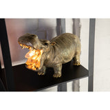 Ambiance cosy avec la lampe de table Hippopotamus allumée