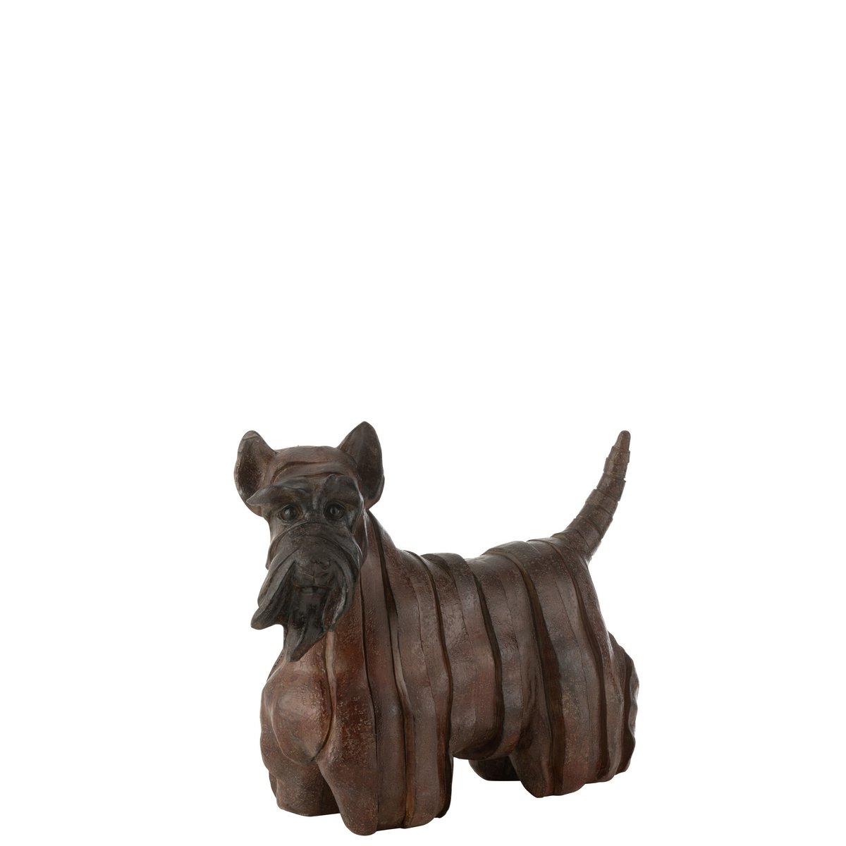 Figurine de chien terrier écossais en résine marron, design moderne