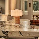 Lampe de table rechargeable marron clair Robin