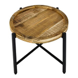 Table d'appoint table basse ronde ø46xH45cm structure métal Sioux