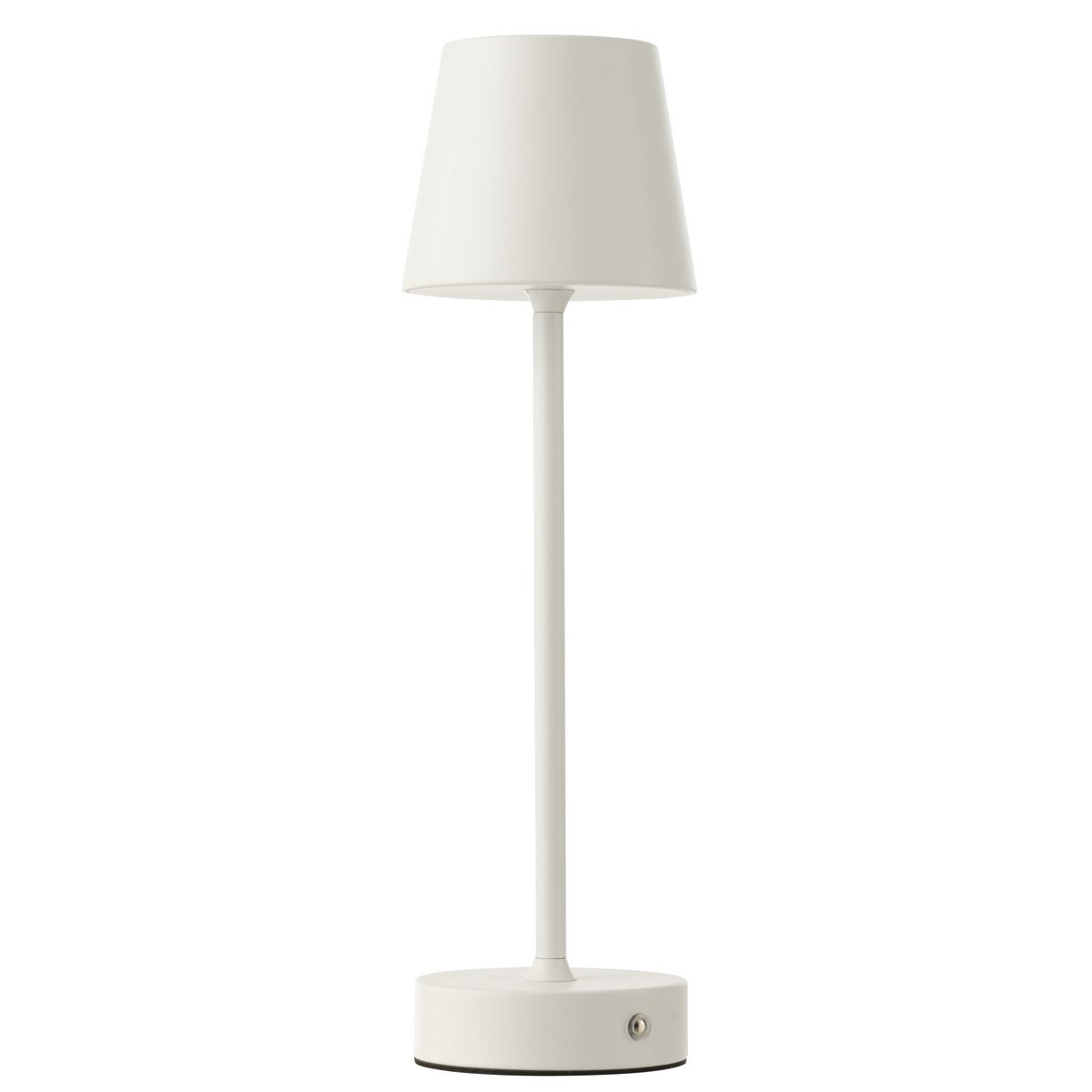 Lampe de table J-Line Goa en métal blanc vue de face
