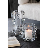 Vase Cailloux J-Line en verre transparent, détail du design