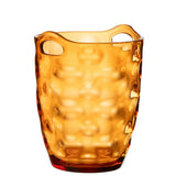 Seau à glace J-Line Leonard en plastique orange, élégant et moderne.