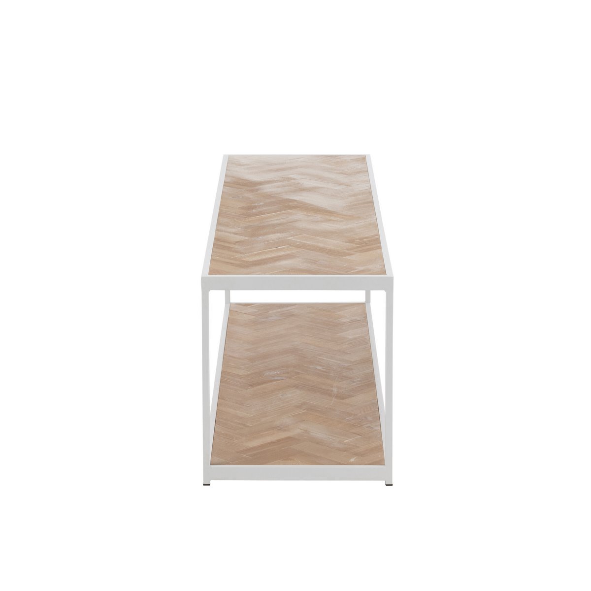 Détail du design moderne de la table basse J-Line Zigzag.