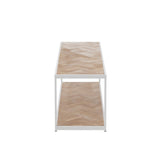 Détail du design moderne de la table basse J-Line Zigzag.