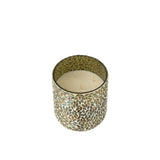 Bougie parfumée J-Line Thé & Herbes en verre naturel, vue de face