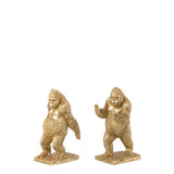 Serre-livres Gorilla J-Line en polyresine doré, vue de face