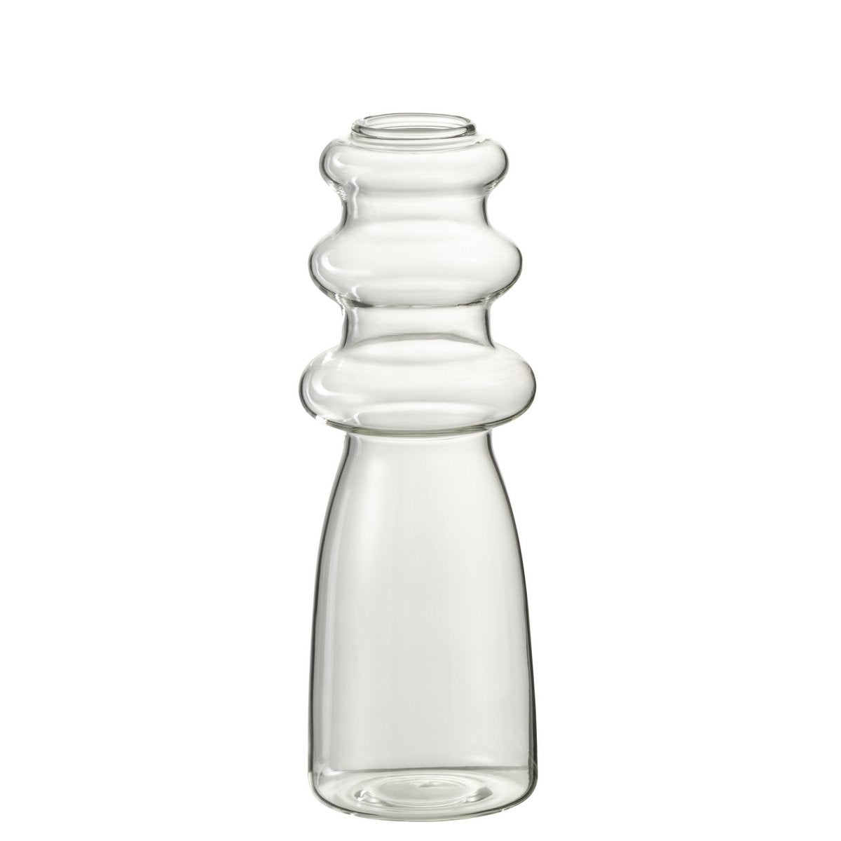 Vase Luna de J-Line, détail sur la transparence du verre