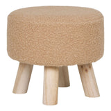 Tabouret Aberdeen beige avec design scandinave dans un salon moderne