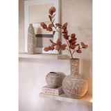 Vase Dune Round J-Line en céramique beige et blanc, vue de face