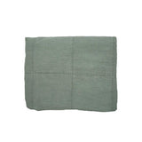 Plaid matelassé en coton vieux vert 130x170