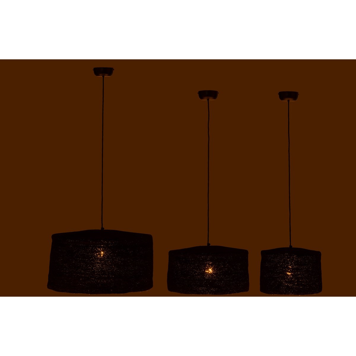 Vue latérale de la lampe Moonj, éclairage doux