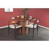 Table à manger moderne en noyer pour quatre personnes