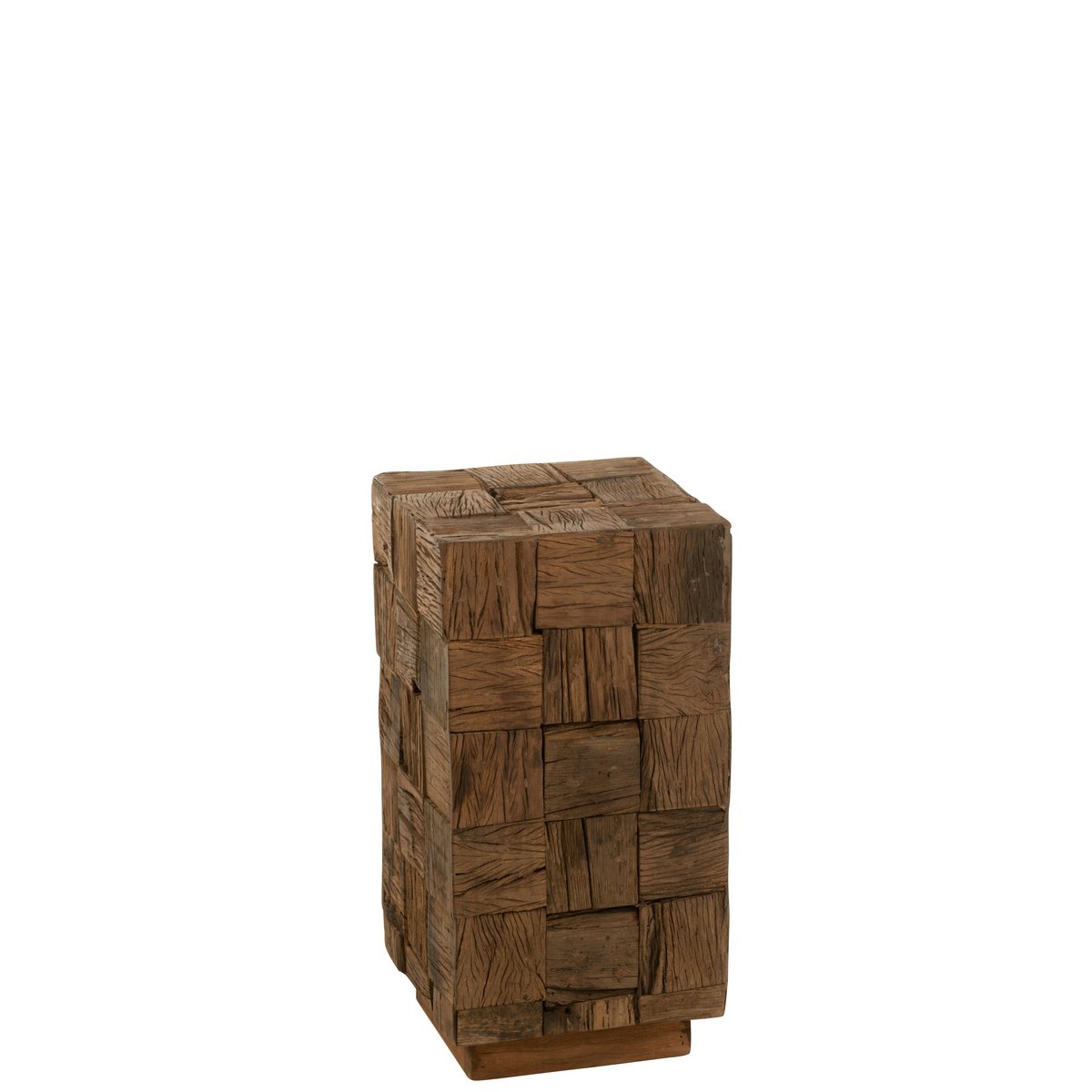 Socle J-Line en bois naturel - angle latéral