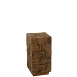 Socle J-Line en bois naturel - angle latéral