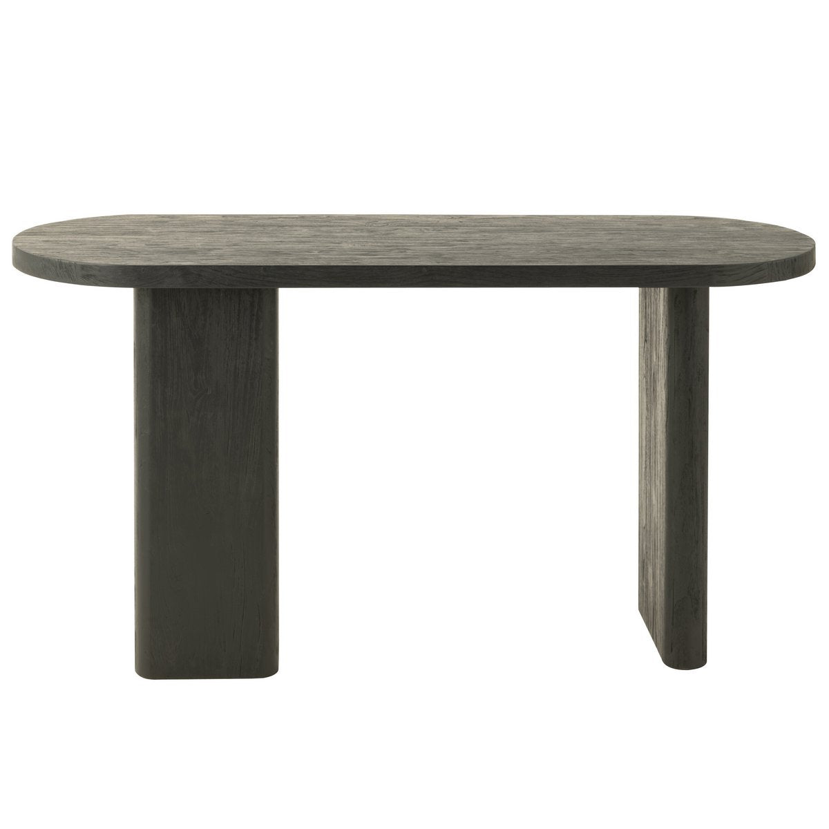 Table console J-Line, vue latérale montrant les pieds