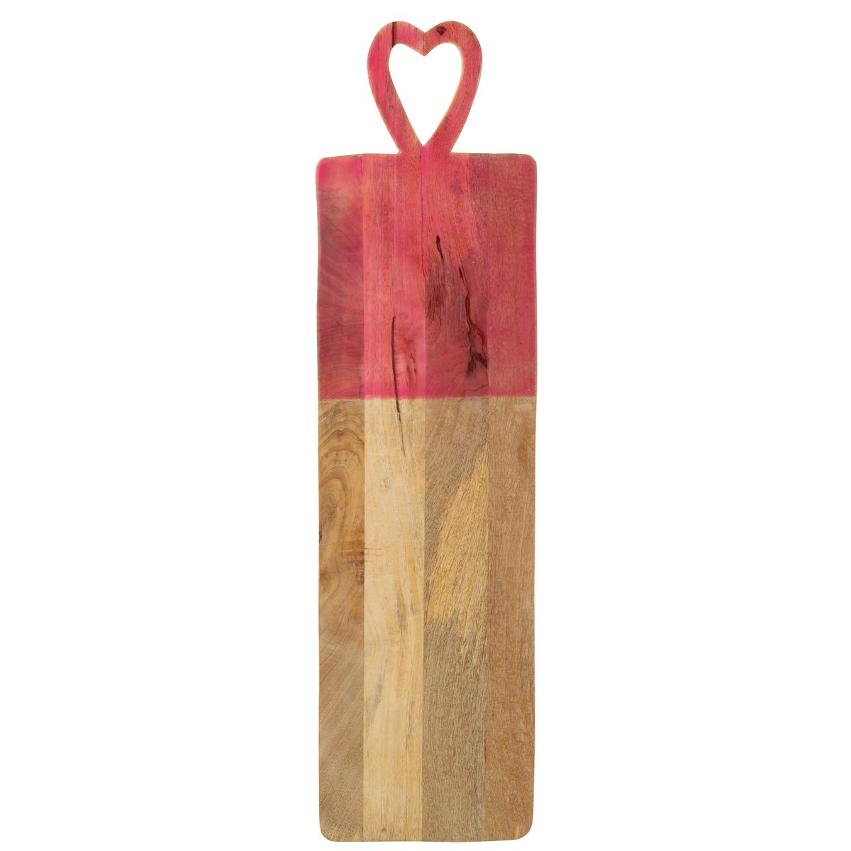 Plateau en bois rose avec des objets décoratifs, mise en scène