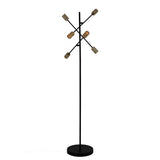 Lampe debout "modo" en noir en noir, versions en or, prise E27, lampadaire pour salon, salle à manger, cuisine, couloir, couloir ou bureau, 150 x 49 cm
