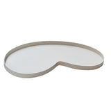 Plateau Villeta en métal beige et blanc