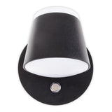 Lumière murale sans fil "Tondo" magnétiquement, env. 12 x 14,5 cm, en métal noir, pour l'intérieur