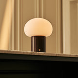 Lampe de table rechargeable Pieter marron foncé