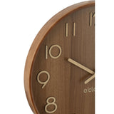 Horloge J-Line - contreplaqué/bois - naturel foncé - grande - Ø 53 cm