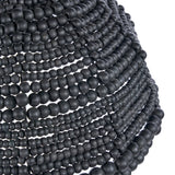 Le pendentif dôme en perles de bois - Noir