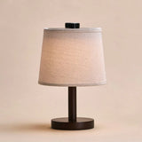 Lampe rechargeable en bois marron foncé Rover