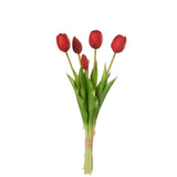 Bouquet de tulipes rouges J-Line, cinq pièces avec finition réaliste