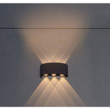 Lampe murale extérieure LED "Auron", en métal en anthracite, avec LED intégrée