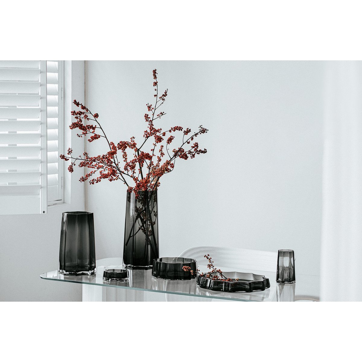 Bol LENOX 05 Gris - posé sur une table en bois