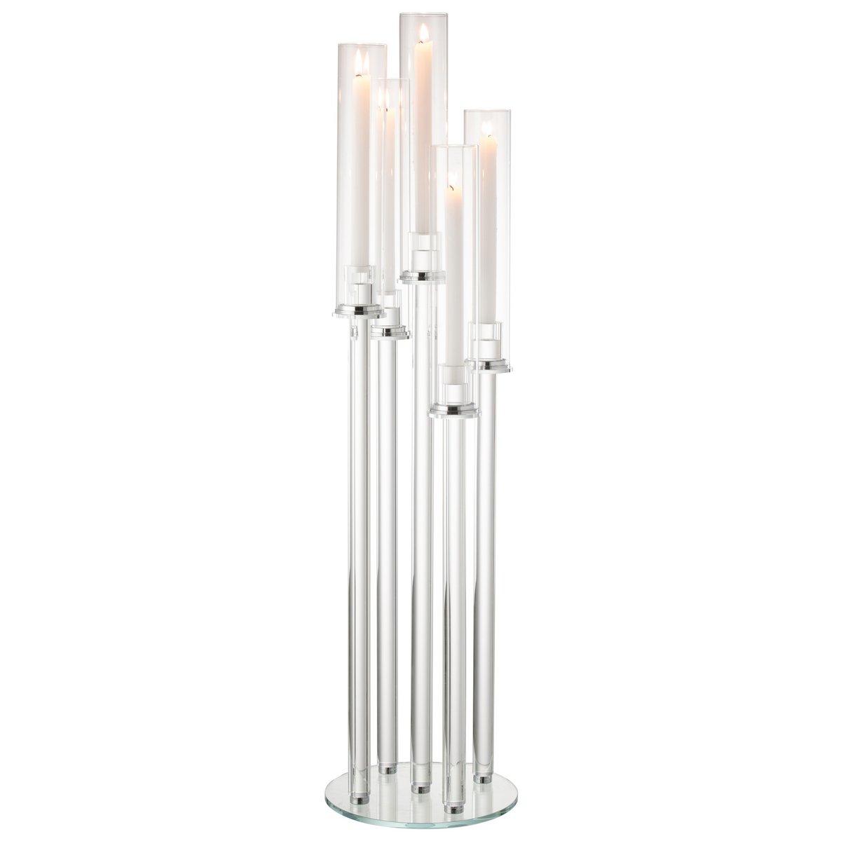 Détails du bougeoir J-Line, design raffiné en verre