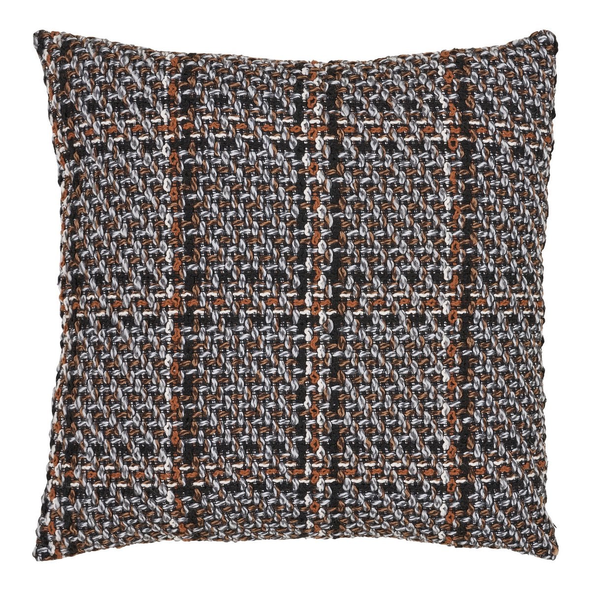 Coussin Nara en polyester marron sur canapé