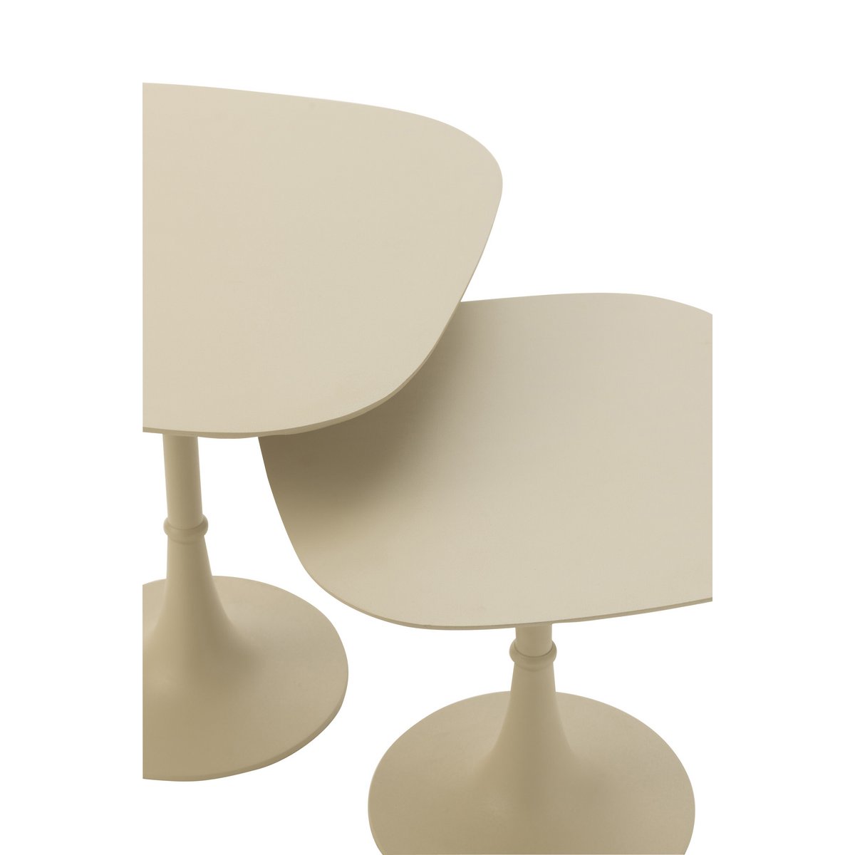 Lot de 2 tables d'appoint J-Line, détail de la structure en métal