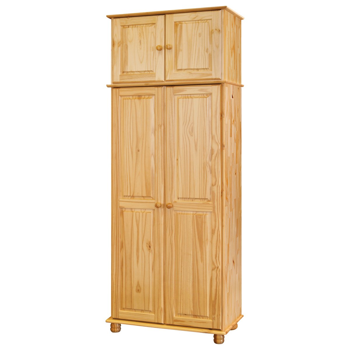 Détail de la surface laquée de la fixation d'armoire en bois de pin