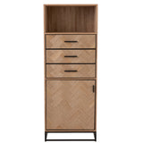 Armoire haute Zigzag J-Line en bois et métal, vue de face