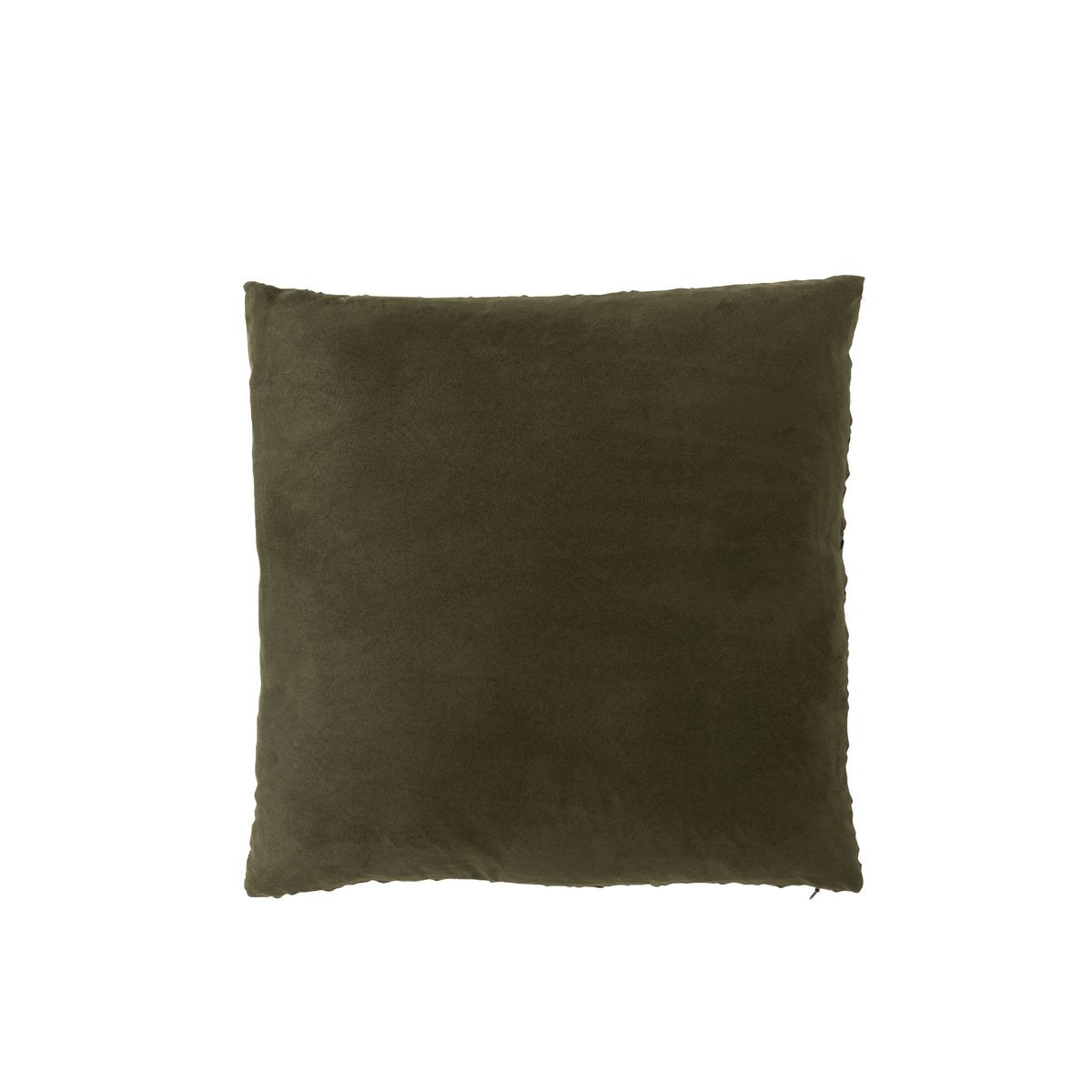 Coussin J-Line vert tissé en polyester, vue de face