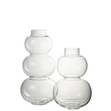 Vase Bol J-Line en verre transparent, vue de face