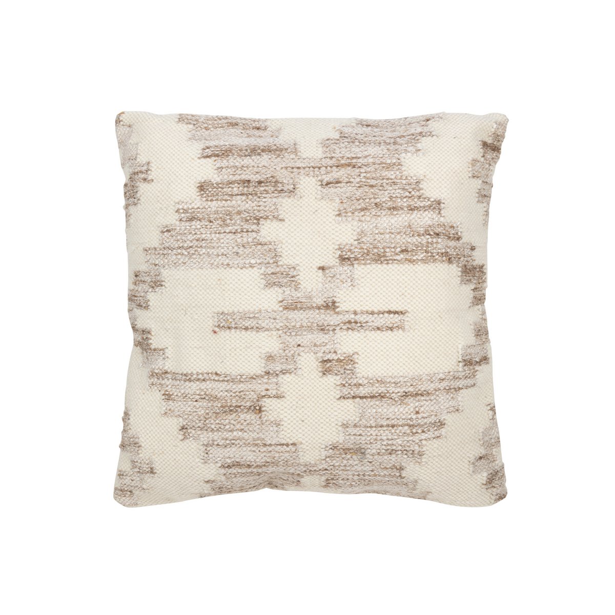 Coussin J-Line Croix Ethnique, détail du motif et des matériaux.