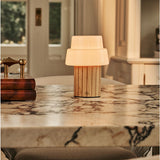 Lampe de table rechargeable marron clair