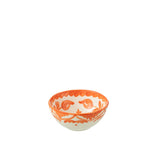 Bol J-Line Grenada en céramique blanche et orange - vue de face