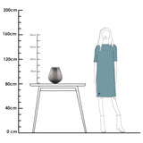 Vase soufflé en verre gris